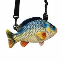 Animacinis Imitacinis Žuvis Pliušinis Žaislas Krepšys Pliušinė Žuvis Pliušinė Įstrižai Nešiojama Krepšys Dovana Draugui 30cm/11.81in ﻿-Style C blue