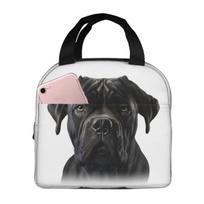 Black Cane Corso Italian Mastiff Insulated Lunch Bag for Women Kids Leakproof Food Boxes Thermal Lunch Box Tote One Size