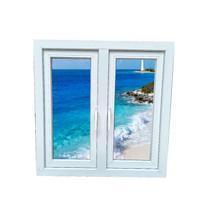 Modern Design PVC Hurricane Impact Swing Casement Window 37x48 Roller Blind Magnetic Screen Double Tempered Glass European balta
