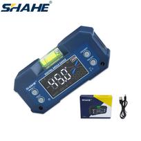 SHAHE Dvigubos ašies skaitmeninis kampainis-inklinometras Įkraunamas skaitmeninis kampo matuoklis Mini magnetinis elektroninis gulsčiuko dėžutė 5346 blue