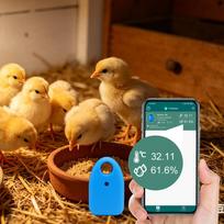 Poultry Breeding Hygrometer Thermometer Wireless Thermometer, Humidity Sensor with Notification Alert, Data Storage and Export Thermo-hygrometer Logger