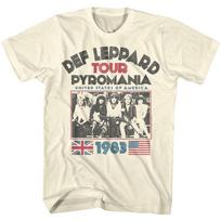 New 1980s Def Leppard Unisexs TShirt With Leopard Pattern Directly Sprayed S