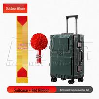 Veteran Retirement Commemorative Luggage Set 20 inch žalia