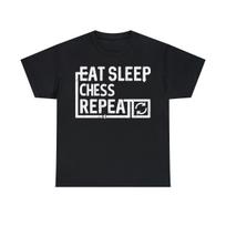 Eat Sleep Chess Graphic T-Shirt, Sizes S-5XL S