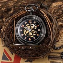 Lady Pocket Watch Skeleton Mechanical FOB VIntage Pocket Watch for Men montre de poche retro Steampunk