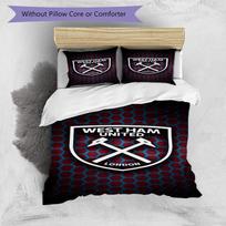 West Football Printed Pattern Duvet Cover Set – includes 1 duvet cover and 2 matching pillowcases Bedroom decor Christmas gifts 135cm*200cm