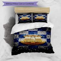 Fc Crest Design Printed Pattern Duvet Cover Set – includes 1 duvet cover and 2 matching pillowcases Bedroom decor Christmas gifts 135cm*200cm