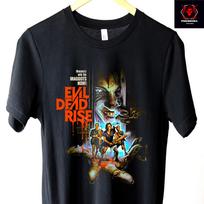Evil Dead Rise (2023 m) Retro siaubo filmo unisex aukštos kokybės medvilniniai marškinėliai M