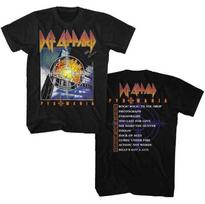 Def Leppard Pyromania Album Cover Song List Men's T Shirt Rock Music Band Merch 2XL