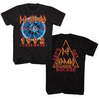 Def Leppard Adrenalize World Tour 1992 Let's Get Rocked Men's T Shirt Band Merch L