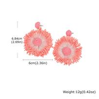 Elegant Bohemia Handmade Raffia Sunflower Earrings, Hypoallergenic Gold Plated Statement Dangle for Sensitive Skin