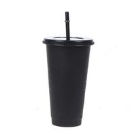 Food Grade PP Plastic Straw Cup with Straw Water Cup Reusable Tumbler  Gift 601-700ml juoda