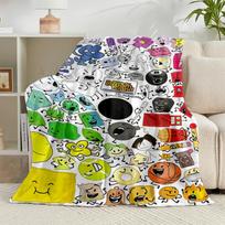 1PC Colorful Dream Island Collage Flannel Blanket Gift, Suitable for Both Men And Women, Soft Ideal for Beds And Sofa, Birthday Or Christmas Gift 75x90cm