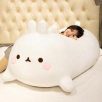 50/80cm Didelis Kawaii Pliušinis Triušis Minkšti Žaislai Pagalvė Triušytis Vaikų Pagalvė Lėlė Gimtadienio Dovana Vaikams 50cm