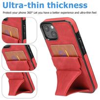 Leather with Card Holder Phone Case for IPhone 13 12 Mini 16 15 14 11 XS XR X Pro Max 8 7 Plus with Kickstand Shockproof Cover For iPhone 16 Pro