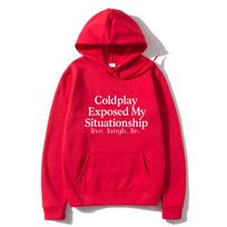 Coldplay Exposed My Situationship Graphics Hoodie Men Women Loose hip hop streetwear vintage Fleece hoodies Long sleeve pullover S