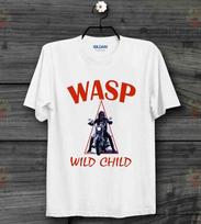 W.A.S.P. Wild Child'85 Heavy Metal Band Wasp Cool Ideal Gift UNISEX 100% Cotton T-shirt Mens Tees Top B483 L