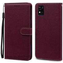 For ZTE Blade A31 Case Soft TPU Silicone Back Cover Phone Case For ZTE Blade A31 Case Leather Flip Wallet Cover Fundas For ZTE Blade A31 vyno raudonos spalvos