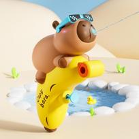 Humorous Capybara Plastic Water Gun Gags Practical Jokes Water Playthings Adorable Capybara Outdoor Games Swimming Pool Squirt Water Playthings