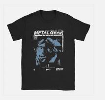 Men TShirts Metal Gear Solid MGS1 Snake Funny Pure Cotton Tee Short Sleeve Game Unisex T-Shirt L
