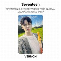 Seventeen RIGHT HERE WORLD TOUR IN JAPAN FUKUOKA WEVERSE JAPAN Official Photocard JUN beige