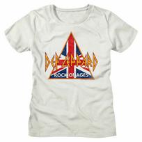 Def Leppard British Rock of Ages Vintage White Women's T-Shirt 2XL