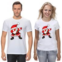 Christmas Dance Figure Short Sleeve White-Black Men's / Women's T-Shirt F185 XL