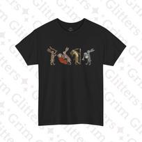 Rabbits Revenge T-Shirt: Medieval Marginalia Warrior Hares Unisex Tee 3XL