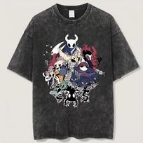Hollow Knight The Knight T-Shirt | Vintage Gamer Graphic T-Shirt | Acid Wash Streetwear Retro Tee | Unisex Video Game Fan GifT-Shirt S