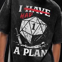 Funny Dungeons and Dragons Roleplay Shirt, DnD Tee, Acid Wash Oversize T-Shirt - 250 GSM, Grunge & Goth Streetwear, Vintage Washed T-Shirt L