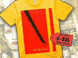 Kill Bill V10 T-Shirt Vintage YELLOW T-Shirt DTG Digital Print Sizes S M L XL 2XL 3XL 4XL 5XL S