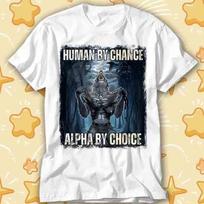 Human By Chance Alpha By Choice Mental Health Wolf Sigma Wolves Vintage 90s T-Shirt 447 XL