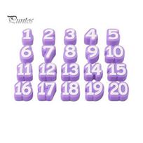 Numbered Pencil Labels 1-20 20 Pcs Toppers, Reusable Classroom Organization Management Tools for Teachers, Tracking Markers Clip Charm Supply Stations šviesiai violetinė spalva