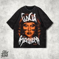 Lady Gaga || The Mayhem Ball Album Large Print and Stonewash Oversized T shirt S