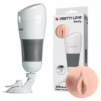 PRETTY LOVE Pretty Love Hedy Intimate Machine with Suction Cup, Silicone, Transparent