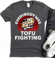 Tofu Fighting T-Shirt | Vegan Humor, Kawaii Illustration S