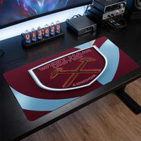 West Ham United Football Print Large Mouse Pad, Anti-Slip Extended Gaming Desk Mat for Office Home 30cmx60cm（11.8x23.6inch）