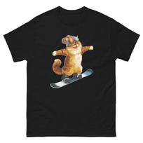 Birman Cat Snowboarding Fun Snowboarder T-Shirt M