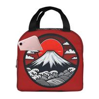Mount Fuji And The Great Wave Off Kanagawa Insulated Lunch Bag for Women Children Portable Food Boxes Thermal Lunch Box Tote One Size