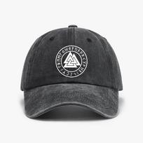 Viking Valhalla Symbol Norse Mythology Runes Baseball Cap Fashion Vintage Washed Denim Hat Casual Adjustable  Dad Hat Sun Caps Adjustable