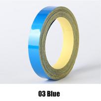 Car-styling Night Reflective Tape 1cm*5m Automotive Body Motorcycle Decoration Car Sticker 5 Color Reflective Warning Tape mėlyna