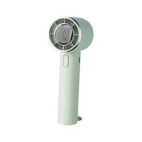Handheld Turbo Ice Fan with Hook USB Mini Cold Fan 5-Speeds Wind Adjustable Outdoor Ice Compress Turbo Jet Fan Green