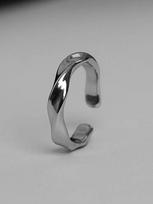 Mobius Wave Ring Women's Silver Color Alloy Couple Open Ring Fashion Jewelry Girlfriend Gift Accessories
