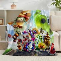 1PC Vibrant Battle Zombies Flannel Blanket Gift, Suitable for Both Men And Women, Soft Ideal for Beds And Sofa, Birthday Or Christmas Gift 75x90cm