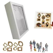 Gold Frames Shadow Box Frame Kit Silhouette Box Creative Memory Display Kit  Anniversary Gift Style-B