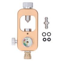 DIN Valve Scuba Adapter Aluminum Alloy Diving  Refill Adapter with 40MPa Pressure Gauge for Stan