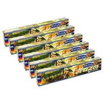 Satya Nag Champa Natūralūs smilkalai lazdelės Agarbatti 90 gramų dėžutė | 6 pakuotės po 15 gramų kiekviena dėžutėje | Eksporto kokybė beige