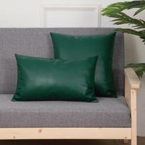 Odinės sofos pagalvės užvalkalas - Juosmens atrama biurui ar viešbučiui 30 * 50 cm (Pillowcase Only) tamsiai žalia spalva