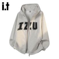 Izzue Unisex Heavyweight Hooded Zip-Up Sweatshirt L
