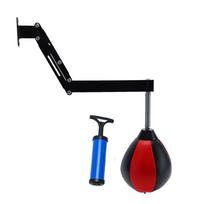 Wall Mount Punching Speed Bag Height Adjustable PU Punching Bag Foldable Punching Ball with Spring for Stress Relief
